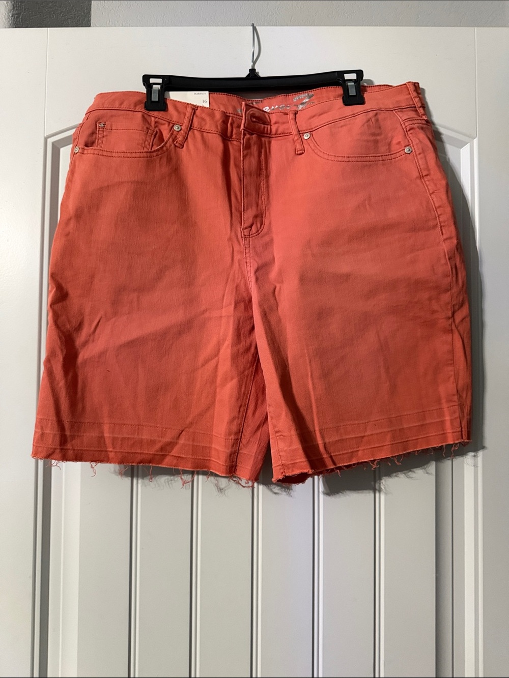 Women's peach Denim Cutoff Shorts